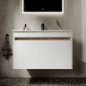 Тумба под раковину Sancos Smart 80 SM80W подвесная Белый глянец МДФ / ЛДСП