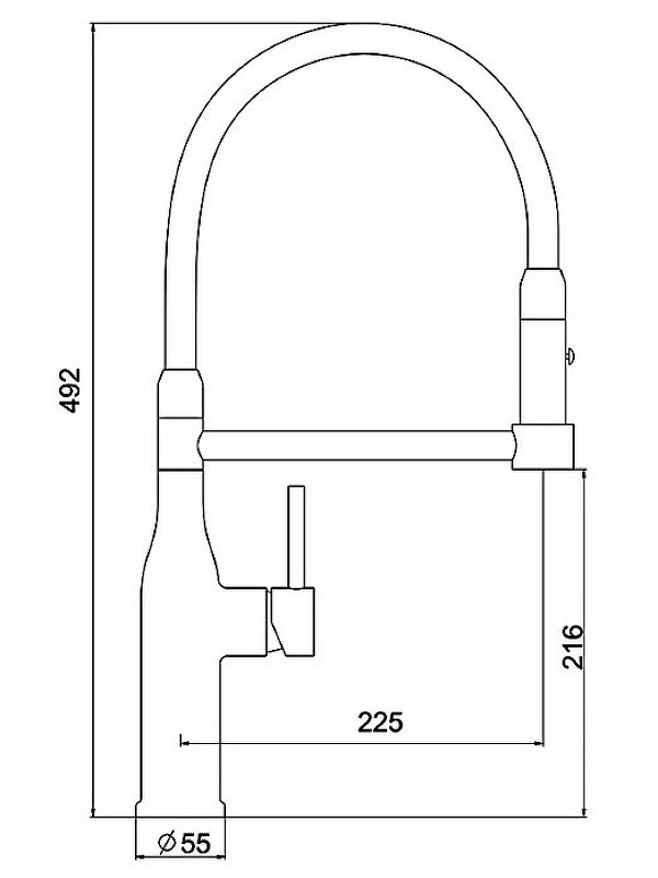Смеситель для кухни Gappo G4398-51 Графит Черный нержавеющая сталь