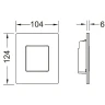 Кнопка смыва для инсталляции Tece Solid Urinal 9242435 Черная матовая