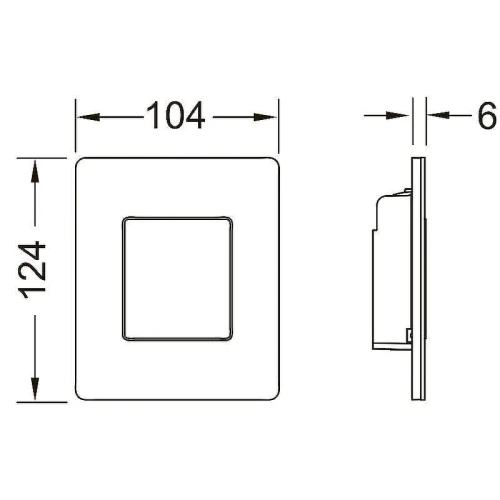 Кнопка смыва для инсталляции Tece Solid Urinal 9242435 Черная матовая