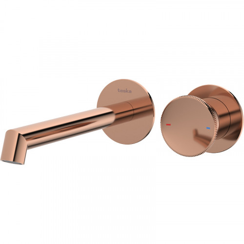 Смеситель для раковины Teska Arte E5509 Розовое золото нержавеющая сталь встраиваемый