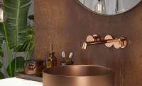 Смеситель для раковины Teska Arte E5509 Розовое золото нержавеющая сталь встраиваемый