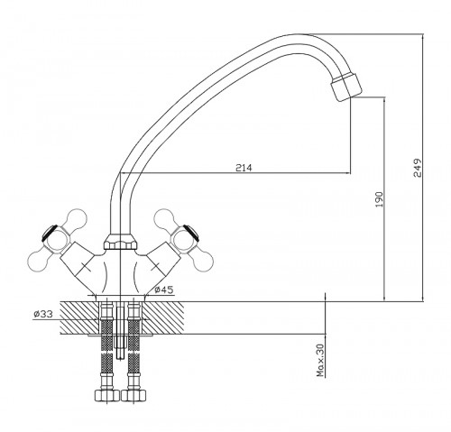 Смеситель для кухни Viko V-1203 Хром