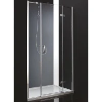 Душевая дверь Cezares Bergamo 175 R BERGAMO-W-B-13-80+60/40-C-Cr-R профиль Хром стекло прозрачное