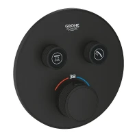 Смеситель для душа Grohe Grohtherm SmartControl 29507KF0 с термостатом цвет Черный матовый