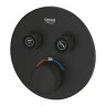 Смеситель для душа Grohe Grohtherm SmartControl 29507KF0 с термостатом цвет Черный матовый