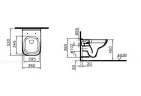 Унитаз Vitra S 20 7508B003-0075 подвесной без сиденья фарфор подвесной
