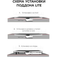 Душевой поддон из искусственного камня Stpool Lite 80х80 1237477 White Matt