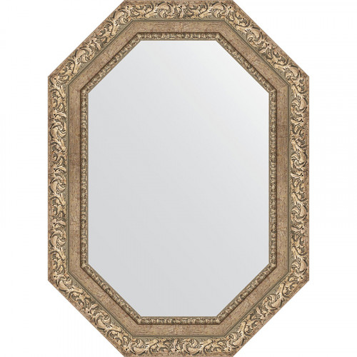 Зеркало Evoform Octagon 55x75 BY 7149 в багетной раме - Виньетка античное серебро 85 мм стекло