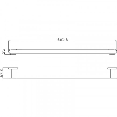 Полотенцедержатель Rav Slezak Yukon YUA0701/65 Хром