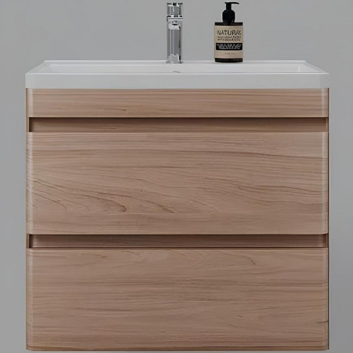 Тумба под раковину Style Line Атлантика 70 Люкс Plus СС-00002341 подвесная Ясень перламутр МДФ / ЛДСП