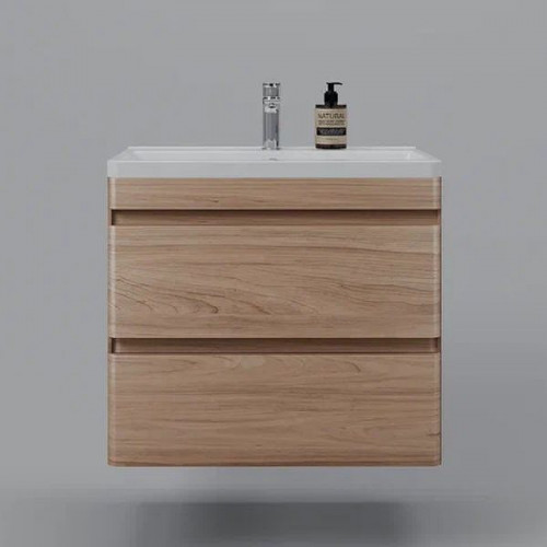 Тумба под раковину Style Line Атлантика 70 Люкс Plus СС-00002341 подвесная Ясень перламутр МДФ / ЛДСП