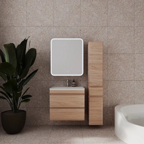 Тумба под раковину Style Line Атлантика 70 Люкс Plus СС-00002341 подвесная Ясень перламутр МДФ / ЛДСП