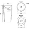 Раковина Salini Armonia 47 203 130113SM Белая матовая искусственный камень (литьевой мрамор) напольный