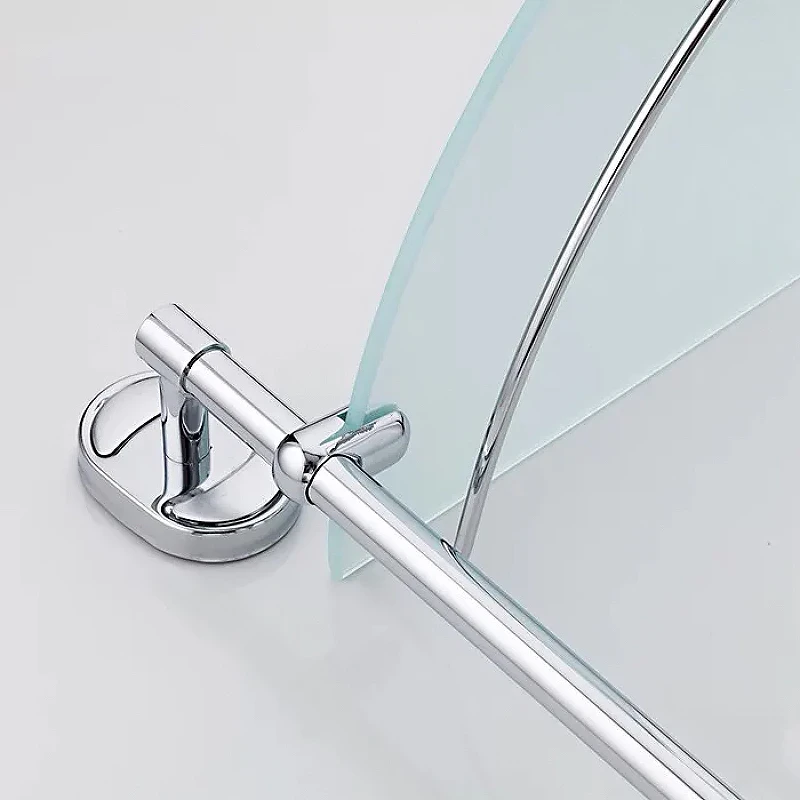 Стеклянная полка Haiba HB1907-2 угловая Хром