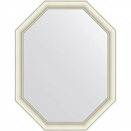 Зеркало Evoform Octagon 91x71 BY 7436 в багетной раме - Белый с серебром 60 мм стекло