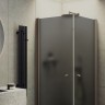 Душевой уголок Maybah Glass MGY-1299-2 900x900x1980 на монопетлях Бронза стекло графитовое матовое