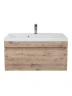 Тумба с раковиной Uperwood Eva 75 3930313471 подвесная цвет Крафт Табачный