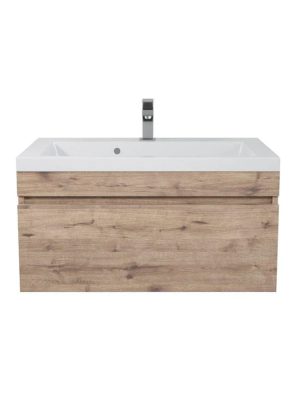 Тумба с раковиной Uperwood Eva 75 3930313471 подвесная цвет Крафт Табачный