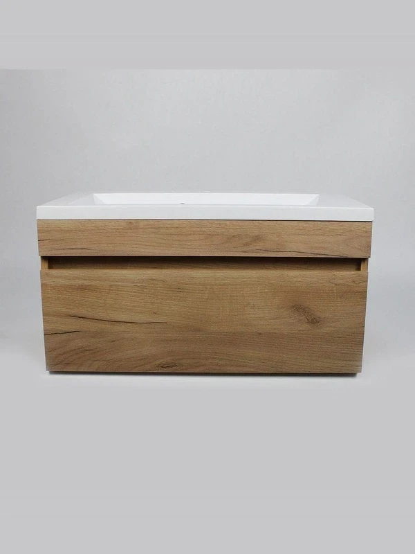 Тумба с раковиной Uperwood Eva 75 3930313471 подвесная цвет Крафт Табачный