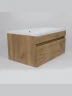 Тумба с раковиной Uperwood Eva 75 3930313471 подвесная цвет Крафт Табачный