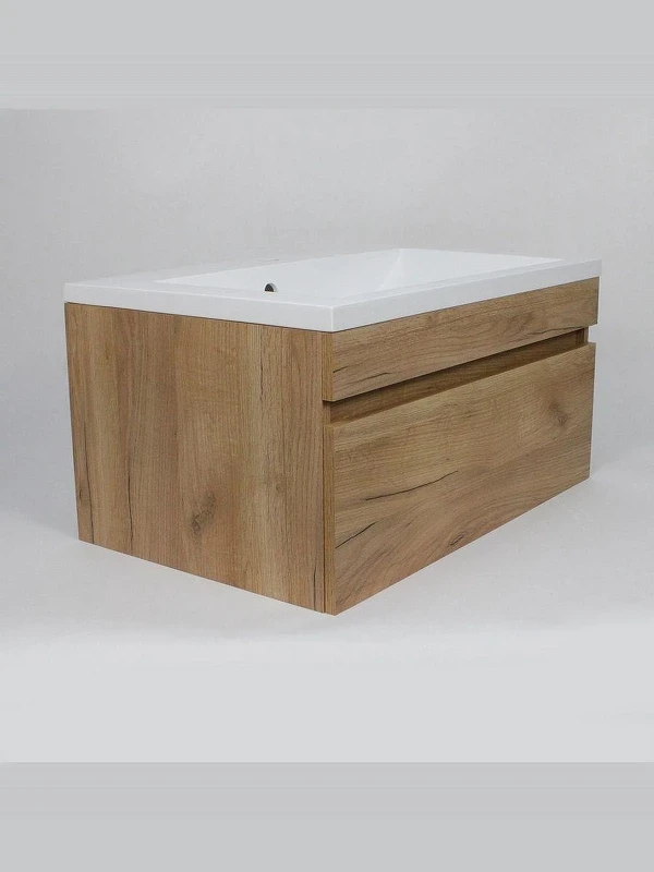 Тумба с раковиной Uperwood Eva 75 3930313471 подвесная цвет Крафт Табачный
