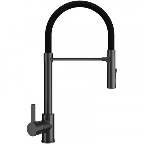 Смеситель для кухни Ulgran Classic U-024 Черный матовый латунь