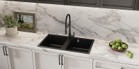 Смеситель для кухни Ulgran Classic U-024 Черный матовый латунь
