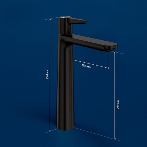 Смеситель для раковины Urbatec Veneto VE50715YO цвет Черный брашированный