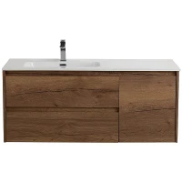 Тумба под раковину BelBagno Kraft 120 L KRAFT-1200-2C-1A-SO-RT-L подвесная Rovere Tabacco МДФ / ЛДСП