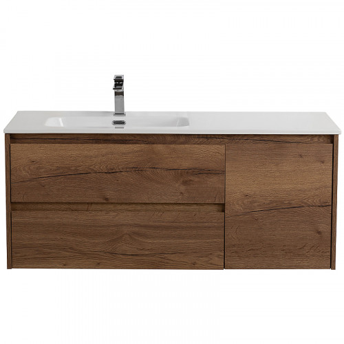 Тумба под раковину BelBagno Kraft 120 L KRAFT-1200-2C-1A-SO-RT-L подвесная Rovere Tabacco МДФ / ЛДСП
