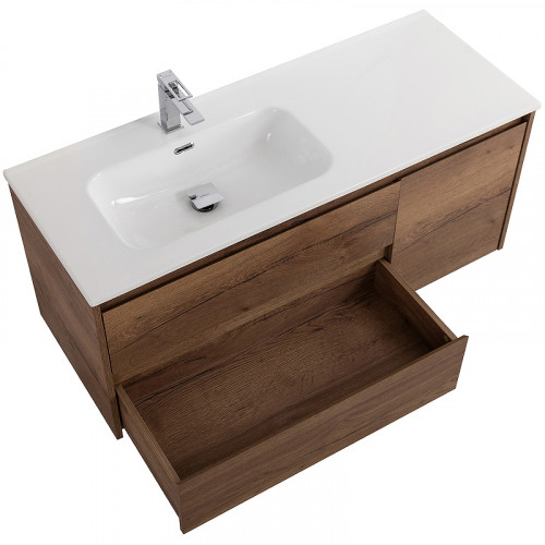 Тумба под раковину BelBagno Kraft 120 L KRAFT-1200-2C-1A-SO-RT-L подвесная Rovere Tabacco МДФ / ЛДСП