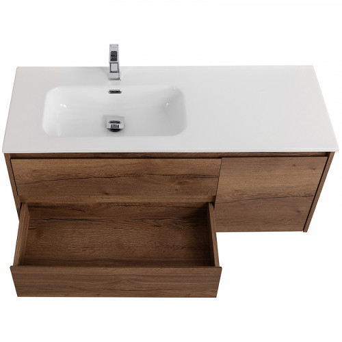 Тумба под раковину BelBagno Kraft 120 L KRAFT-1200-2C-1A-SO-RT-L подвесная Rovere Tabacco МДФ / ЛДСП