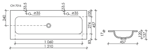 Раковина Sancos Ceramicanova Grace 120 CN7016MB цвет Черный матовый