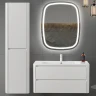 Шкаф пенал Cezares Relax 40 RELAX-1500-2A-SO-BL подвесной Bianco Lucido МДФ / ЛДСП