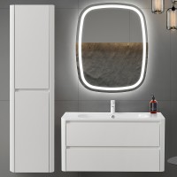 Шкаф пенал Cezares Relax 40 RELAX-1500-2A-SO-BL подвесной Bianco Lucido МДФ / ЛДСП