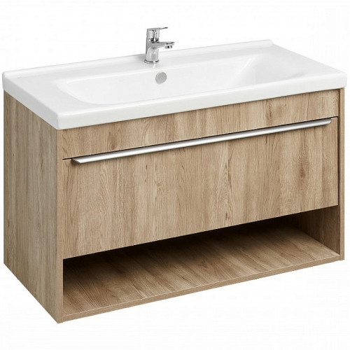 Тумба под раковину Aquaton Хоуп 100 1A287401HP6C0 подвесная Орех МДФ / ЛДСП