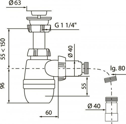 Тумба с раковиной DIWO Архангельск 40 1108027 подвесная цвет Дуб сонома, Сонома