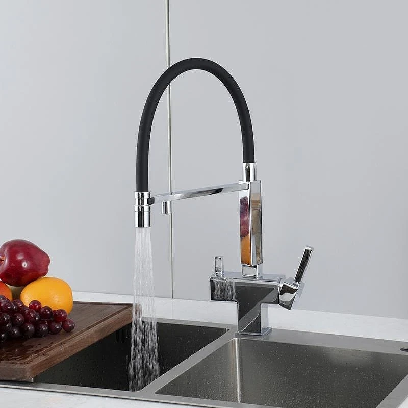 Смеситель для кухни Gappo G4395-50 цвет Черный матовый