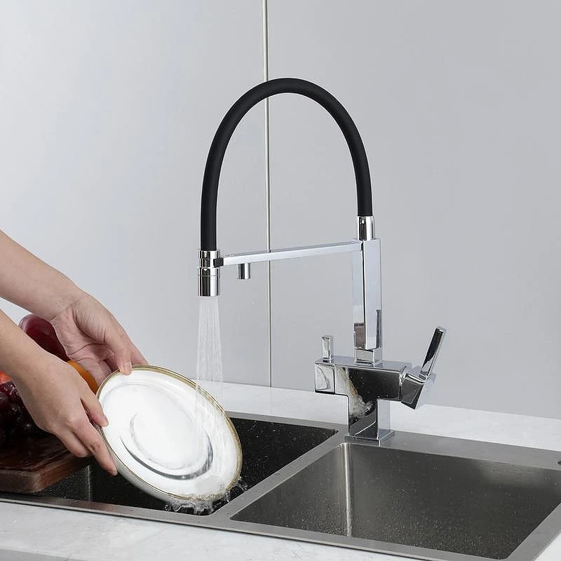 Смеситель для кухни Gappo G4395-50 цвет Черный матовый