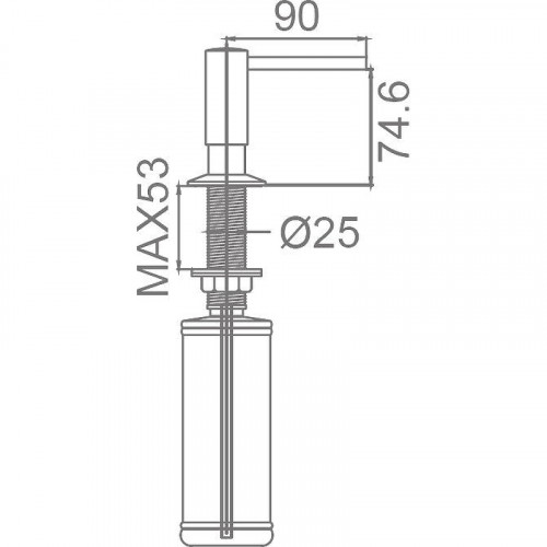 Дозатор для жидкого мыла Milacio Castellon MC.931.SN Сатин
