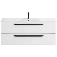 Тумба под раковину Cezares Eco-Cer 120 ECO-CER-1200-2C-SO-BO подвесная Bianco Opaco без ручек МДФ / ЛДСП