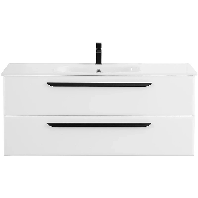 Тумба под раковину Cezares Eco-Cer 120 ECO-CER-1200-2C-SO-BO подвесная Bianco Opaco без ручек МДФ / ЛДСП