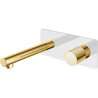 Смеситель для раковины Boheme Stick 125-WG.2 Белый Золото латунь встраиваемый