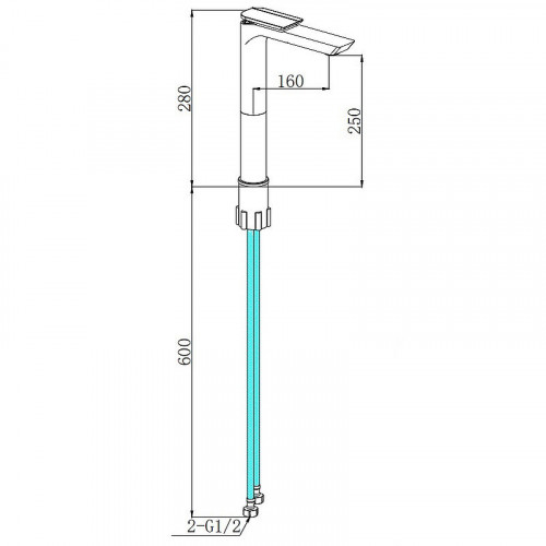 Смеситель для раковины Boch Mann Como CB XL BM9631 Хром Черный матовый латунь