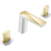 Смеситель для раковины Boheme Venturo 150-WG-TOUCH Белый Золото латунь