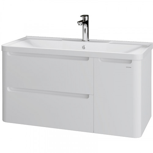 Тумба под раковину Grossman Адель 100 1010001 подвесная Белая МДФ / ЛДСП