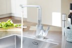 Смеситель для кухни Grohe Eurocube 31255000 Хром латунь