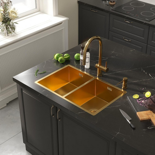 Смеситель для кухни Reflexion Lago RX9904GD цвет Брашированное золото