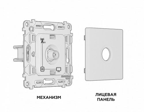 ТВ-розетка оконечная без рамки Ambrella Volt ALFA MA413010